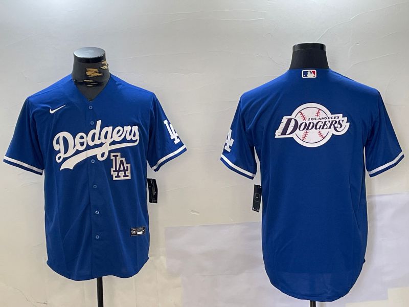 Men Los Angeles Dodgers Blank Blue Game 2024 Nike MLB Jersey style 10179